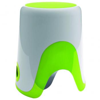 Gedy 70736000900 Taburete contenedor, Blanco y Verde