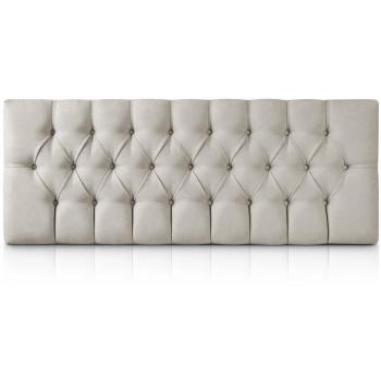 Cabecero de Madera Tapizado Gris Antimanchas 145x60 cm para Cama de 135 cm