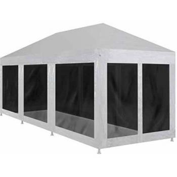 vidaXL Party Tent with 8 Mesh Sidewalls 9x3 m