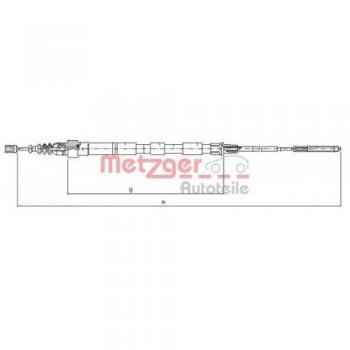 Cable de freno de mano Metzger para VW Golf 3 - Modelo 10.7410