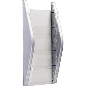 Soporte de Póster Helit de Pared 4xA4 Plata