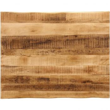 Tablero de mesa borde natural madera maciza mango 100x80x2,5 cm Vidaxl Marrón