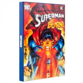 Cuaderno A5 Punteado Superman con Portada Lenticular - Bloc de Notas Bullet Journal Tapa Dura, 192 Páginas y Marcapáginas