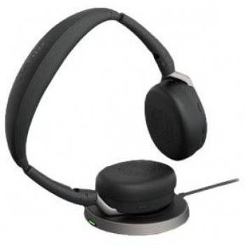 Jabra Evolve2 65 Flex Link380a UC Stereo Wireless Headset with USB-A and Charging Station