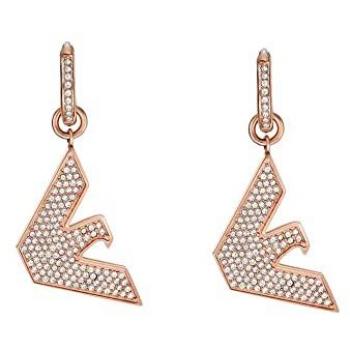Pendientes Mujer Emporio Armani ICONIC, Acero Inoxidable, Tamaño: 13X25mm, Color: Rose Gold, Modelo EGS2954221