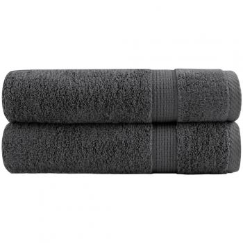 Toallas de ducha SOLUND 2 piezas antracita 70x140 cm 600gsm