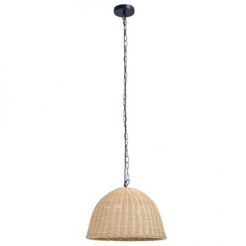 Lámpara Colgante Cortic de Rattan Natural y Negro, Ø 40 cm, E27