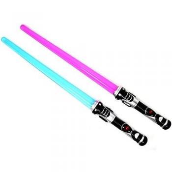 ARUNDEL SERVICES EU 2 Paquetes Sable de luz Lightsaber Espada Ligera Rojo Azul Espada de Juego Espacial Espada de Juguete