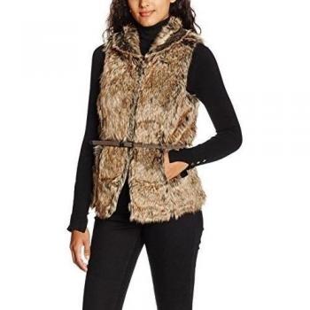 ONLY onlAUGUSTA NATURE FUR WAISTCOAT OTW, Chaleco deportivo Mujer, Marrón
