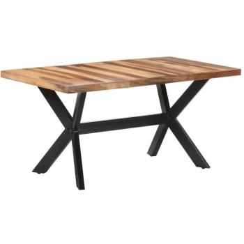 vidaXL Solid Wood Dining Table 160x80x75 cm with Honey Finish