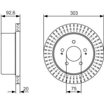 Disco de freno BOSCH 0 986 479 V26