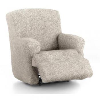 Eysa Funda de Sofá Roc Crudo, Funda de Sillón Relax XL Elástica Crudo (60 - 110 cm), Funda para Sillón Eysa ROC Blanco (80 x 120 x 110 cm),