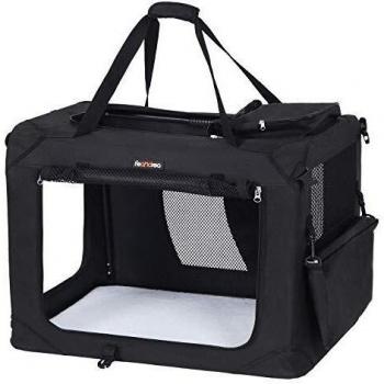 FEANDREA Transportín de Perros, Bolsa de Perros, 70 x 52 x 52 cm, Negro PDC70H