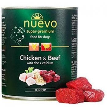 NUEVO Lata Perro JUNIOR: Pollo y Ternera, 800 g, Perro