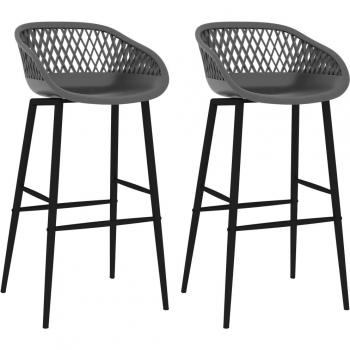 Taburetes de cocina gris - Set de 2 unidades