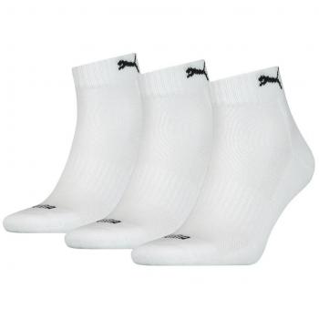 Puma Calcetines Cortos Cushioned Quarter 3 Pares - Color blanco, talla 43-46, incluye tres pares