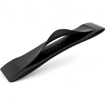 VONMÄHLEN Backbone Sostenedor de Móvil para Dedo - Agarre de móvil para la Mano - Delgado y Ultra-Plano - Soporte de Dedo para Móvil y Tabletas en diseño Moderno con la Cinta Adhesiva de 3M en Negro