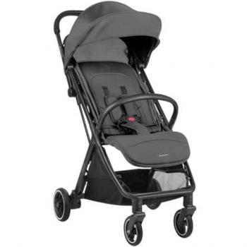 Silla de paseo autoplegable Kikkaboo Lauren Gris Oscuro, estructura de aluminio, ajustable y plegable