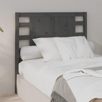 Cabecero para cama gris 96x4x100 cm madera maciza de pino