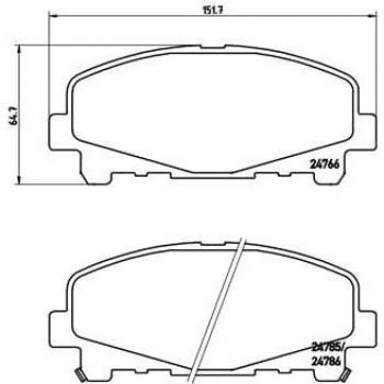 Pastillas de freno BREMBO Xtra P 28 043X, Juego de pastillas de freno para freno de disco delantero