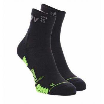Calcetines Trailfly Mid Inov-8 para senderismo, 2 pares, color negro/verde