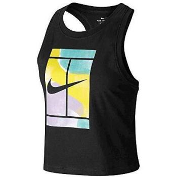 NIKE W Nkct Tank Crop Court Ssnl para Mujer, M, Black