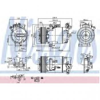 Compresor de aire acondicionado NISSENS 89346
