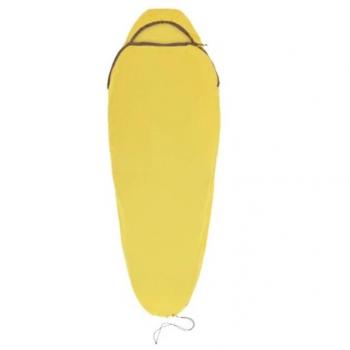 Sea To Summit Reactor Bolsa de dormir forrada - Poliéster - Tipo momia con cordón de ajuste - Compacta - Color negro y amarillo