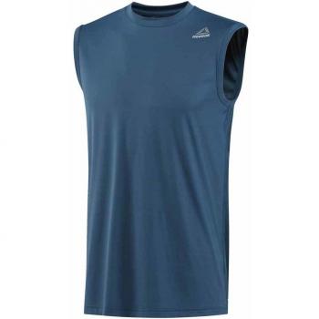 Reebok Wor Activchill Slvls Camiseta de Manga Larga, Hombre, Azul