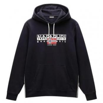 Napapijri Men's Regular Fit Dark Blue Hoodie Sweatshirt Aylmer NP0A4I1D