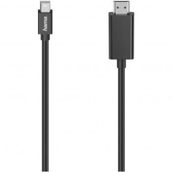 Adaptador de cable de vídeo Mini DisplayPort a HDMI 1,5 m Negro - Hama 00200711
