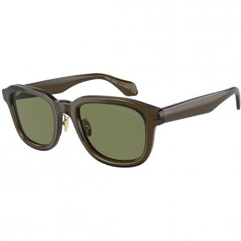 Giorgio Armani AR8206 60612A Men's Acetate Sunglasses - Green Square Frame, Size 51