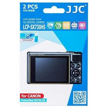 JJC 2PCS Clear LCD Guard PET Film Screen Protector for Canon Powershot SX730 HS, Low Reflection/Anti-smudge/High Transmission