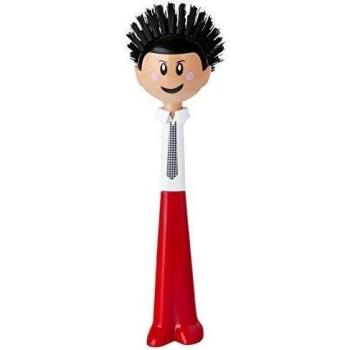 VIGAR Dolls Orlando Cepillo Lavaplatos, Rojo 7,5x7,5x24,5 cm