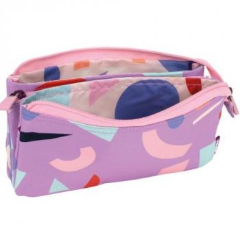 Estuche portatodo Milan Animals Violeta