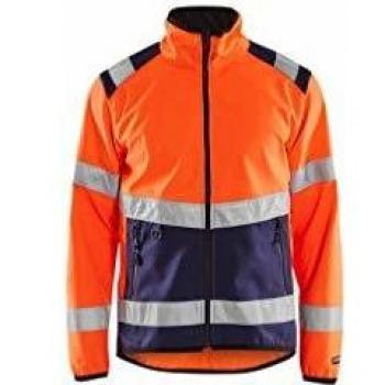 Chaqueta Softshell Alta Visibilidad Naranja/Marino Unisex Talla L