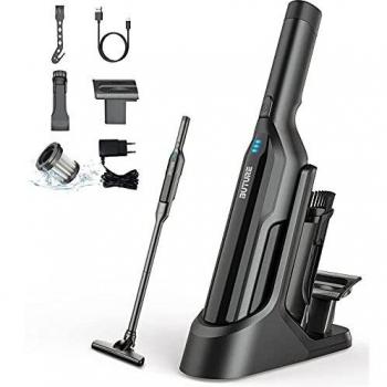 Aspirador de Mano Sin Cable, 17KPA/170W Aspirador Coche Potente 5 en 1，Batería de 3000mAh & Luces LED，con Carga por USB,Aspiradora de Mano para el Hogar y el Coche