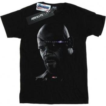 Camiseta Marvel Niños Avengers Endgame Venganza de los Caídos Nick Fury 12-13 años negra