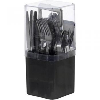 Outwell Box - Cubiertos camping - negro/Plateado 2016