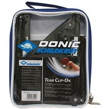 Donic Schildkröt Team Clip On - Red de ping pong con fijación de pinza, color negro y blanco