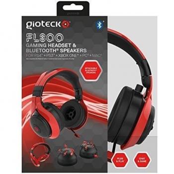 Gioteck - Auricular Flow 300 Bt, Color Rojo
