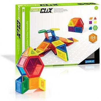 Guidecraft- Construcción Power Clix sólidos 44 Piezas, Multicolor