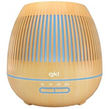 Humidificador Aromatizador GKL Nature Essence LED Multicolor 400ml Blanco y Madera Compatible con Aceites Esenciales