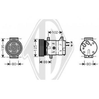 Compresor de aire acondicionado DIEDERICHS DCK1484