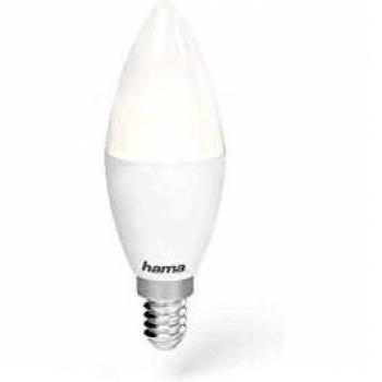 Hama E14 - Bombilla LED Inteligente WiFi 4.5W, Regulable, Controlada por Alexa/Google Home/App 2.4GHz, Luz Blanca Cálida/Neutra/Diurna