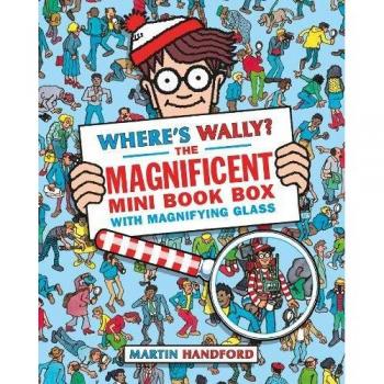 Caja de Mini Libros Magnífica de Dónde Está Wally - 5 Libros y Lupa