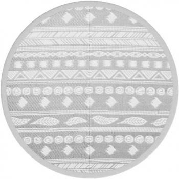 Alfombra de exterior PP gris Ø200 cm