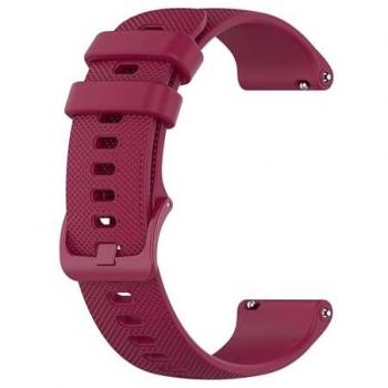 Correa de Silicona Deportiva Ociodual Compatible con Amazfit GTS, Forerunner 245-645 y Galaxy Watch 5-4, Color Burdeos, Longitud: 92mm-120mm, Ancho