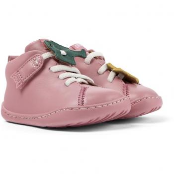 CAMPER Twins First Walker Shoes - Pink Smooth Leather, Size 21