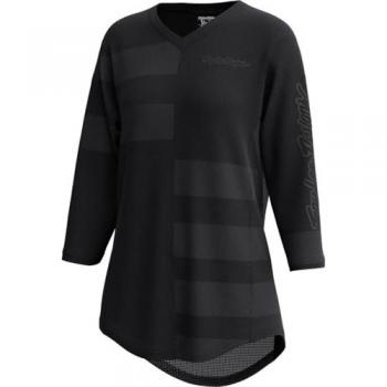 Troy Lee Designs Maillot Enduro De Manga Larga Mischief - Camiseta de bicicleta para mujer, color negro, con rayas divididas, talla S